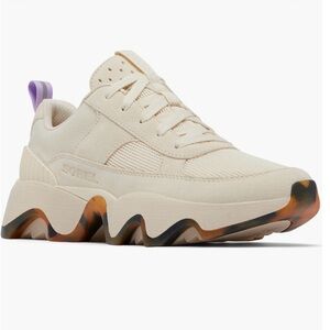 Sorel Kinetic Impact Tortoise Shell Beige Ivory Wonder Lace Sneaker Chunky